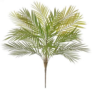 Planta Artificial Folhagem Palmeira C/Print X16 Verde Outono 68cm